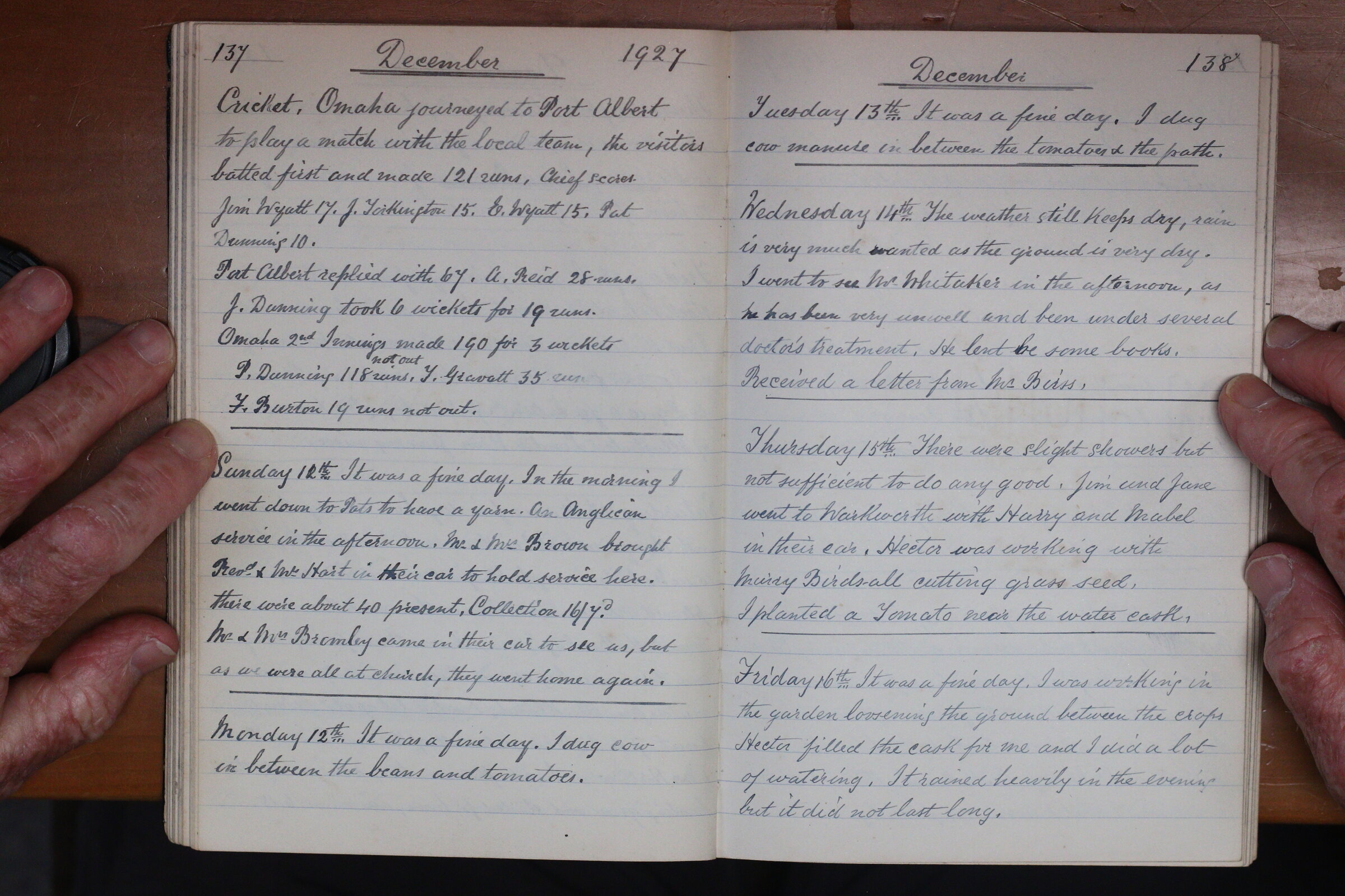 Original CS Clarke diary page