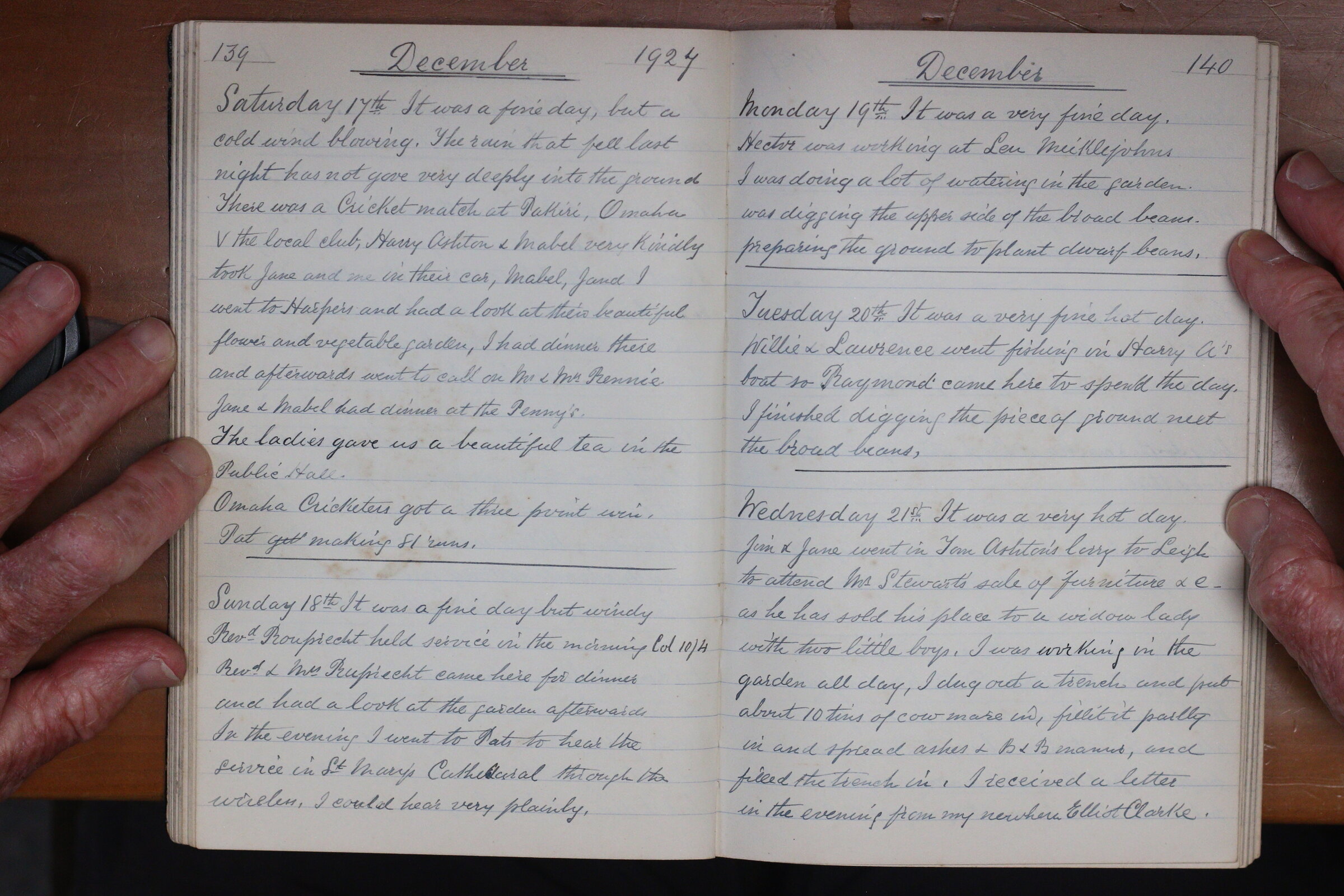 Original CS Clarke diary page