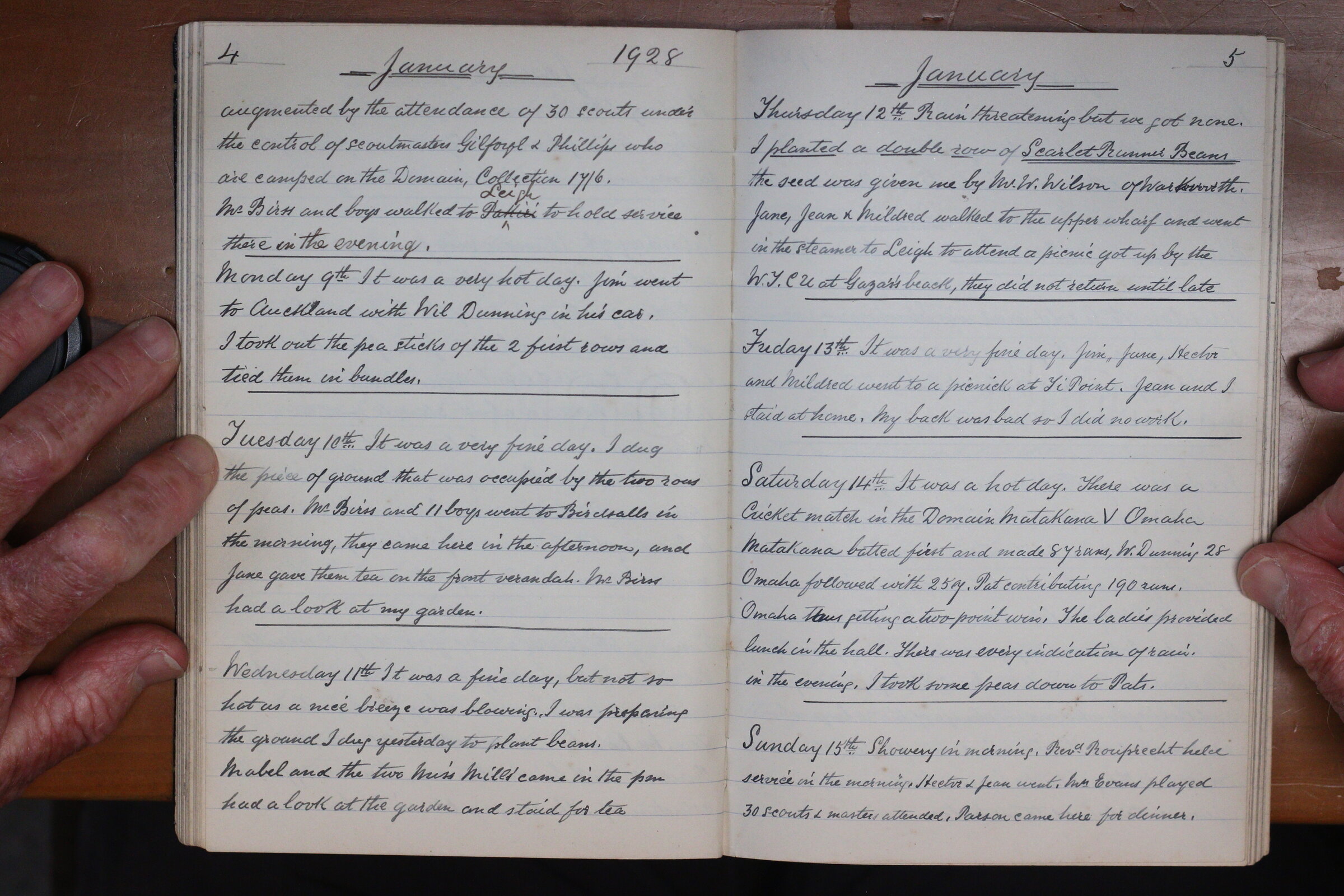 Original CS Clarke diary page
