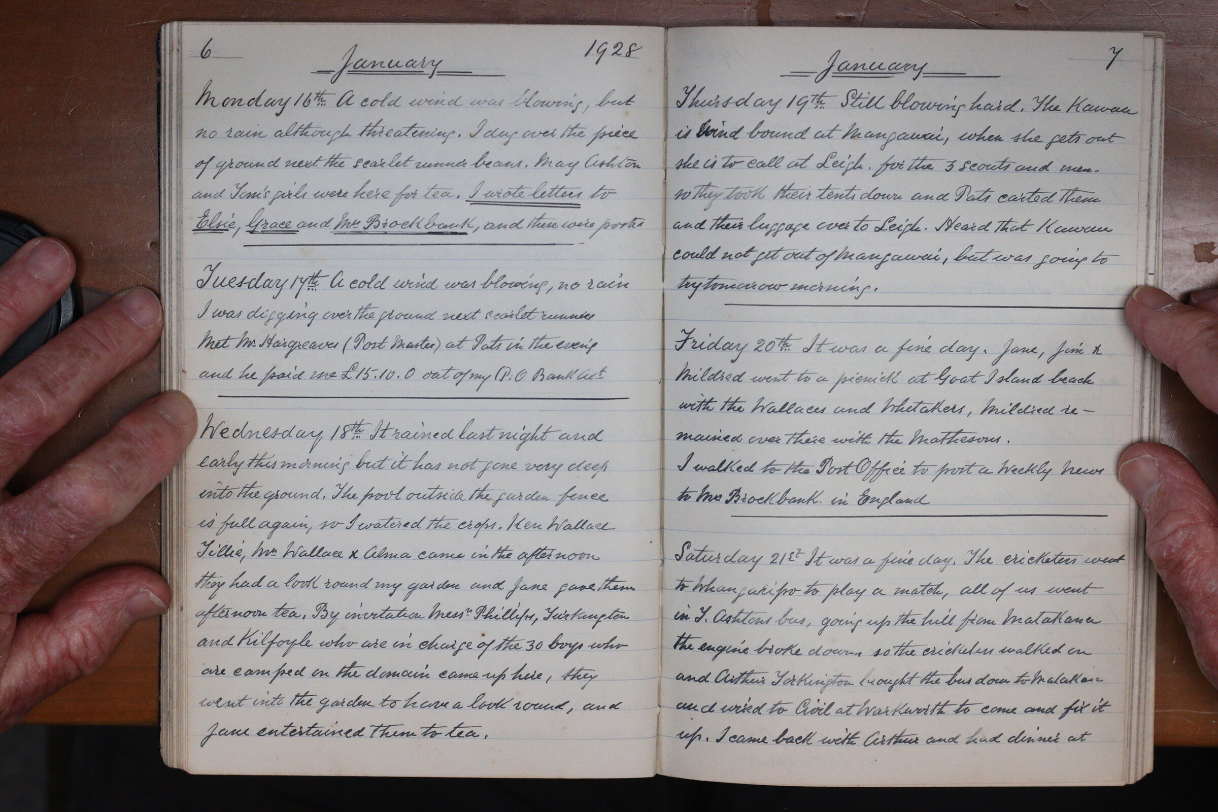 Original CS Clarke diary page