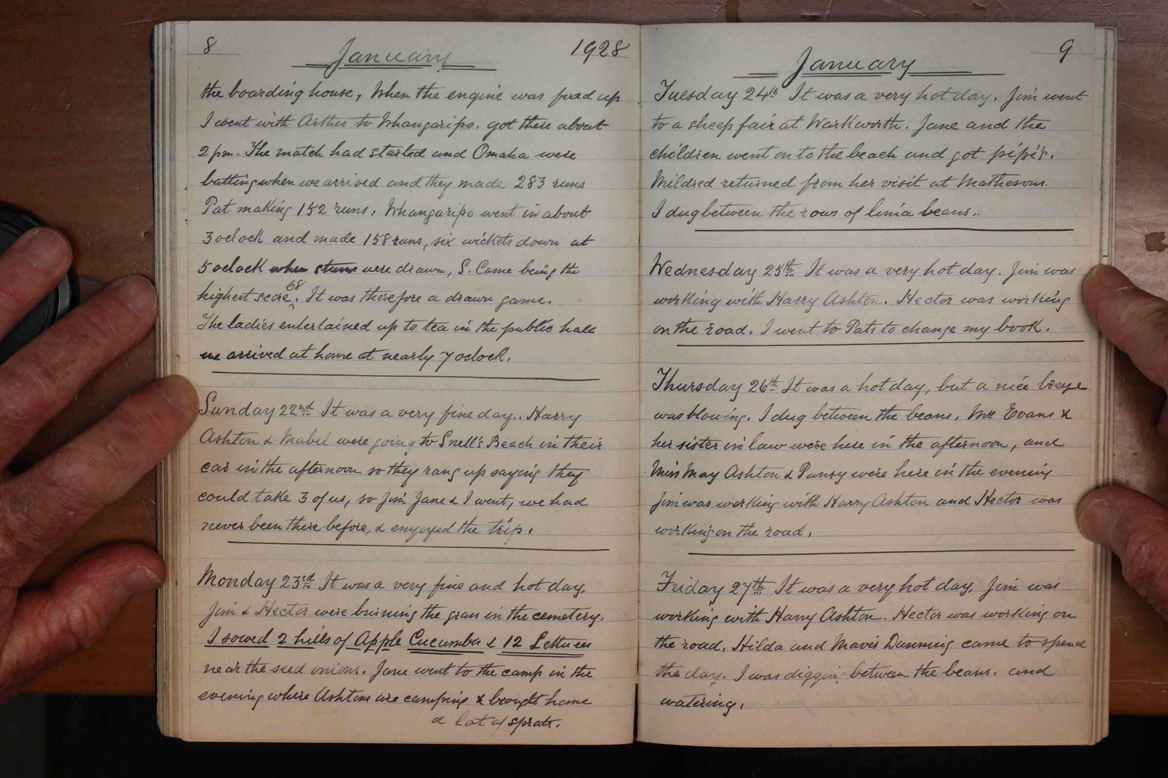 Original CS Clarke diary page
