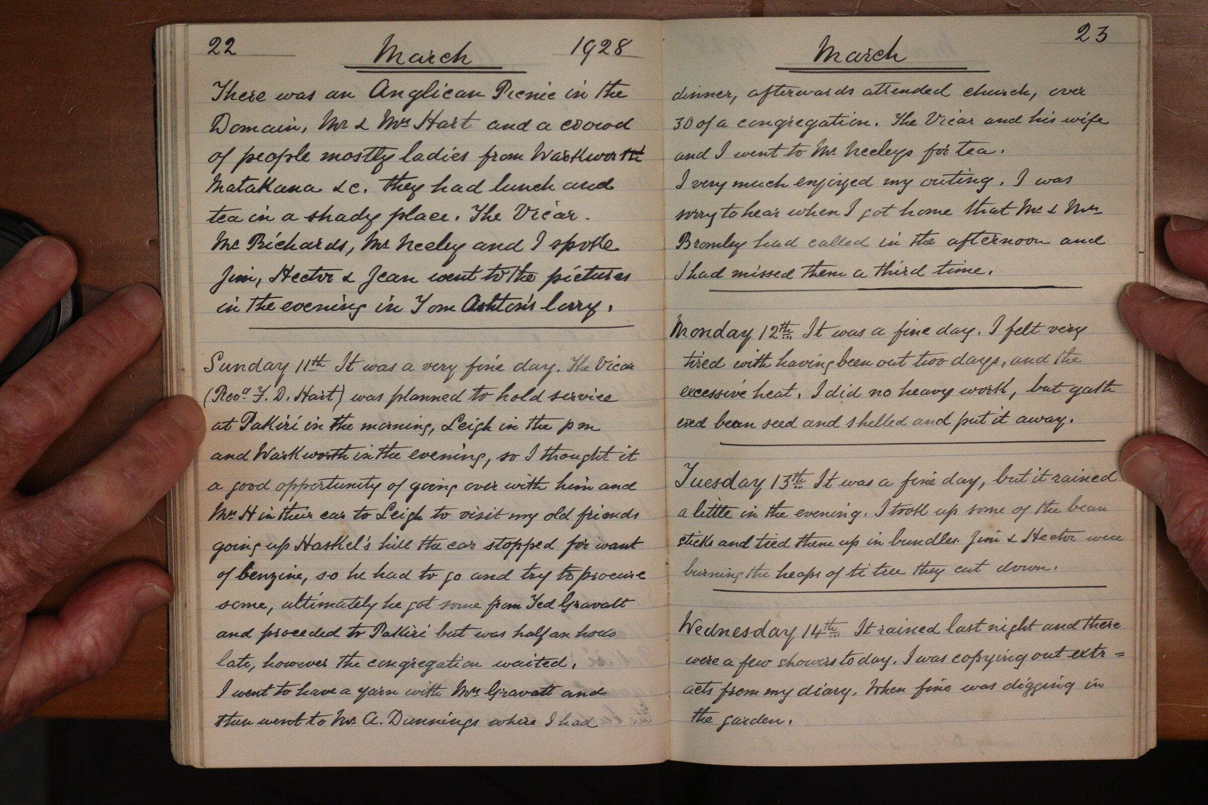 Original CS Clarke diary page