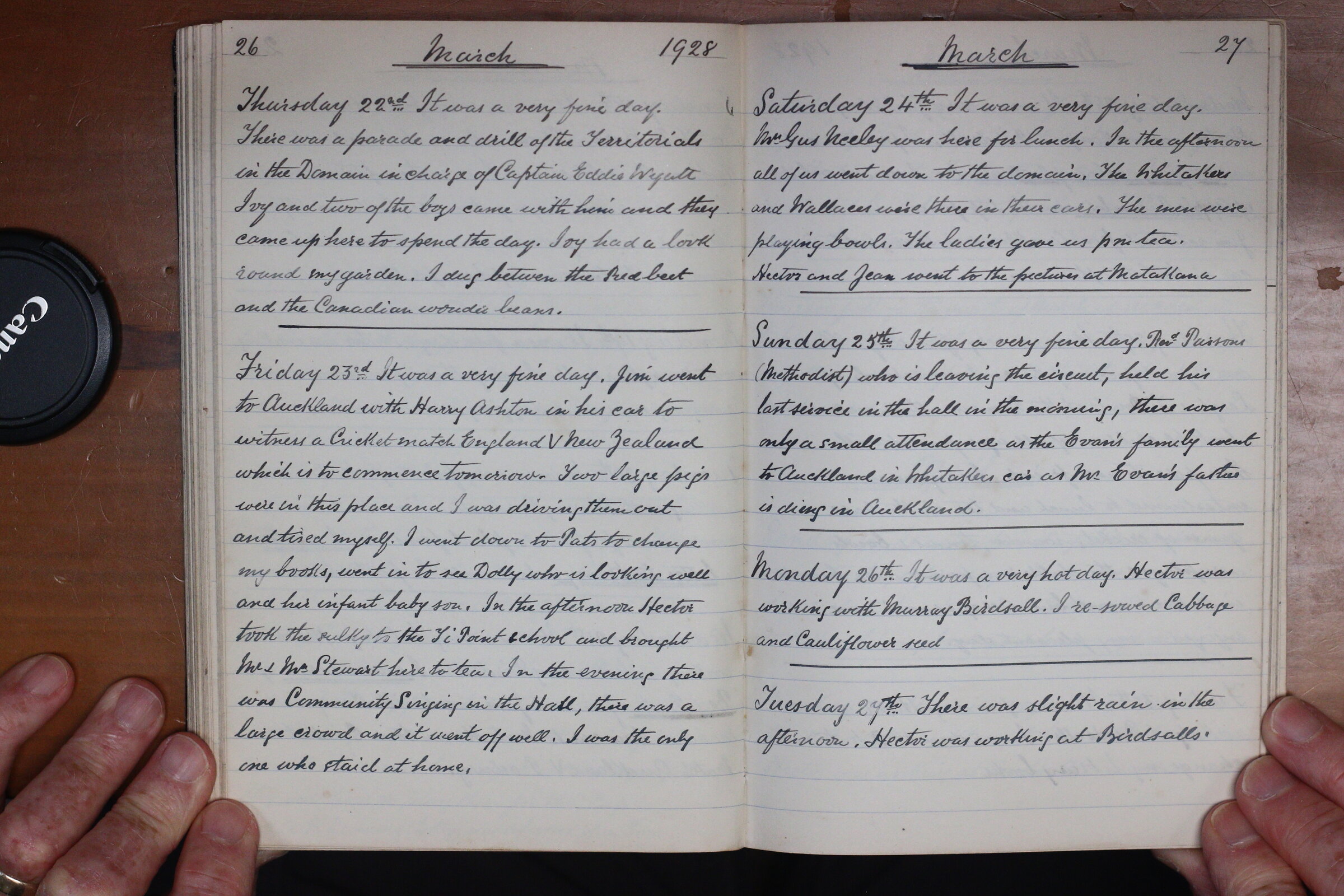 Original CS Clarke diary page