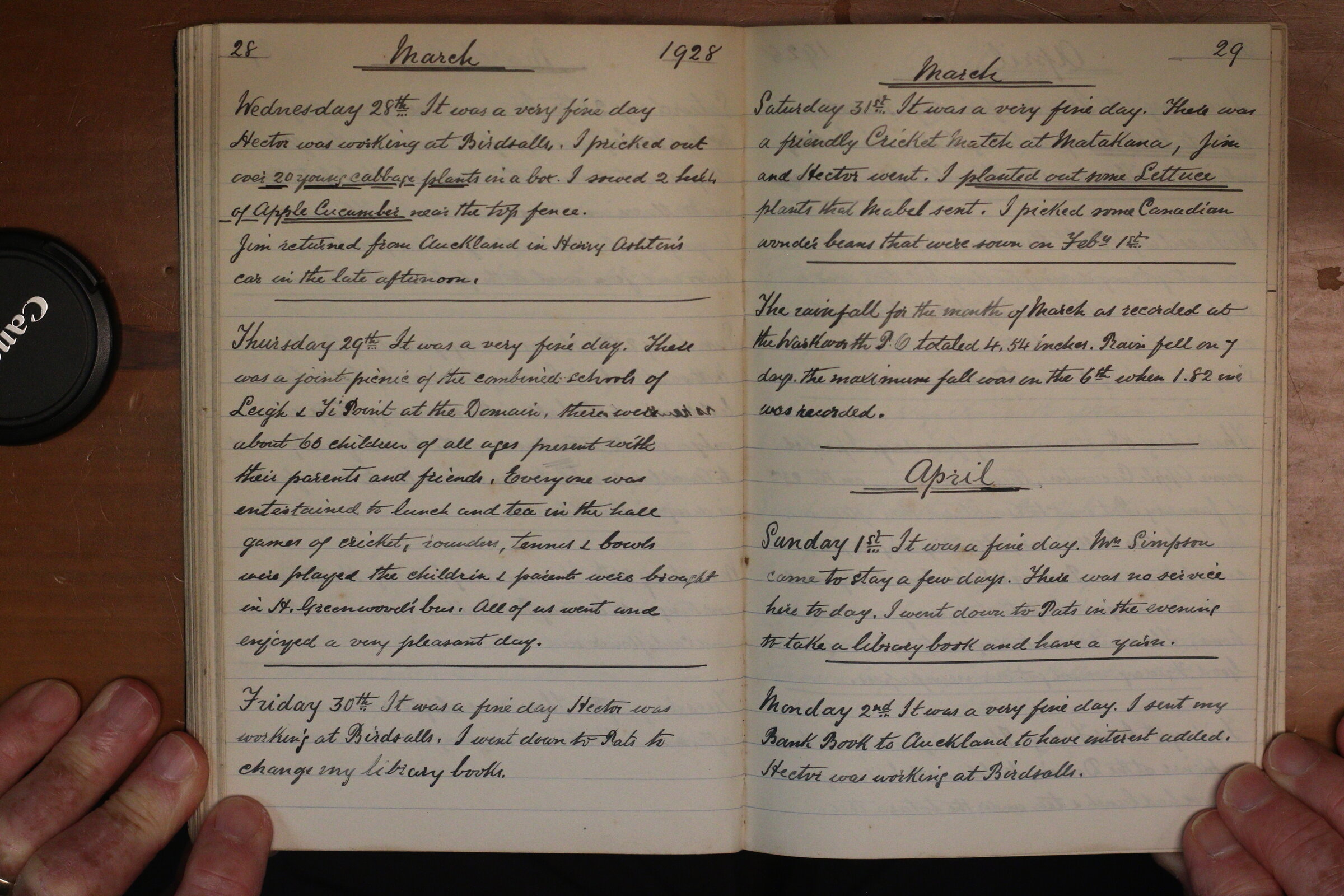 Original CS Clarke diary page