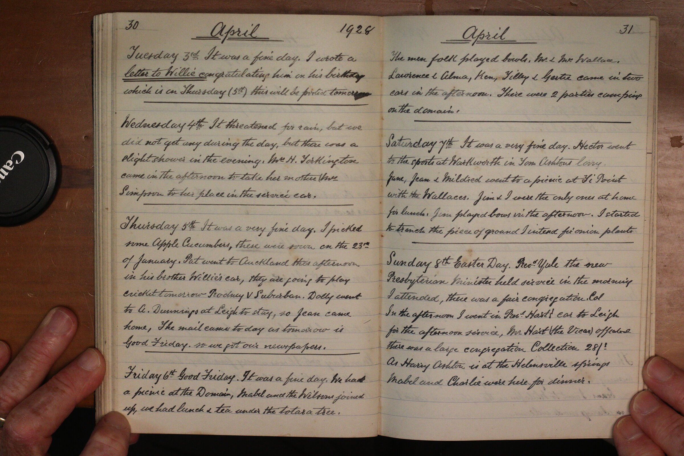 Original CS Clarke diary page