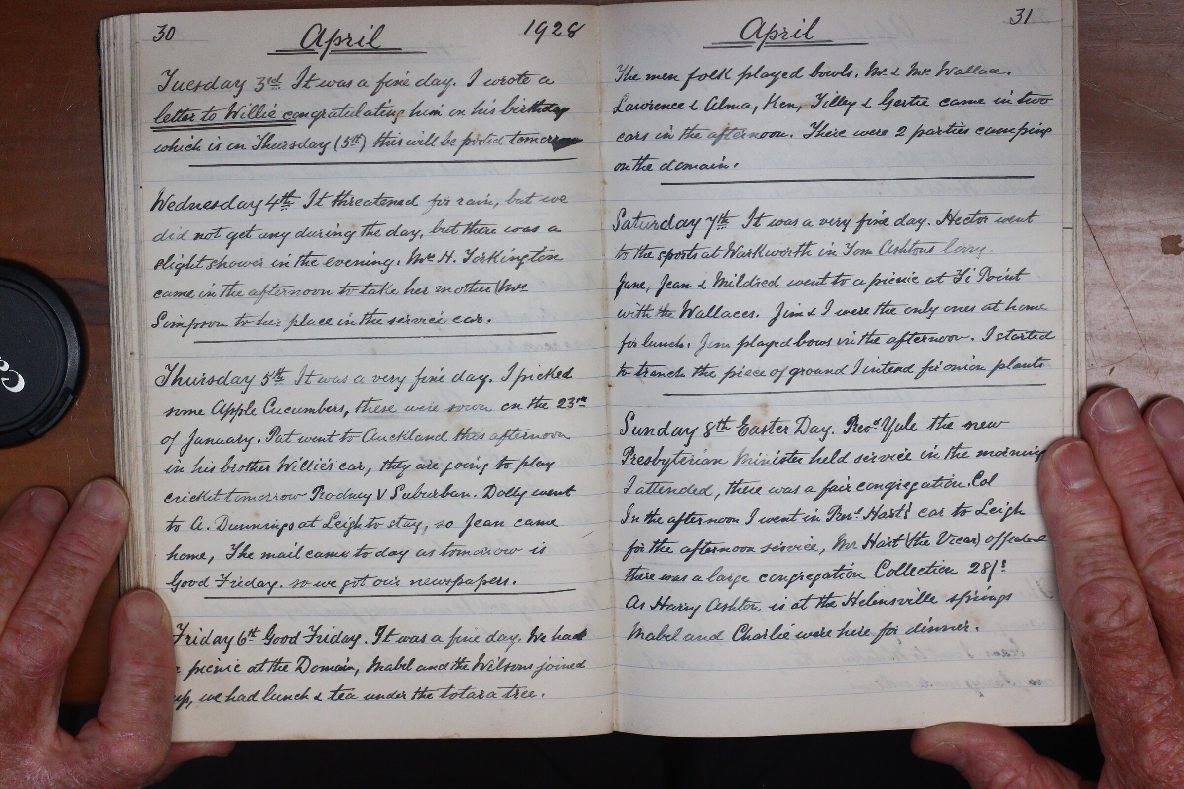 Original CS Clarke diary page