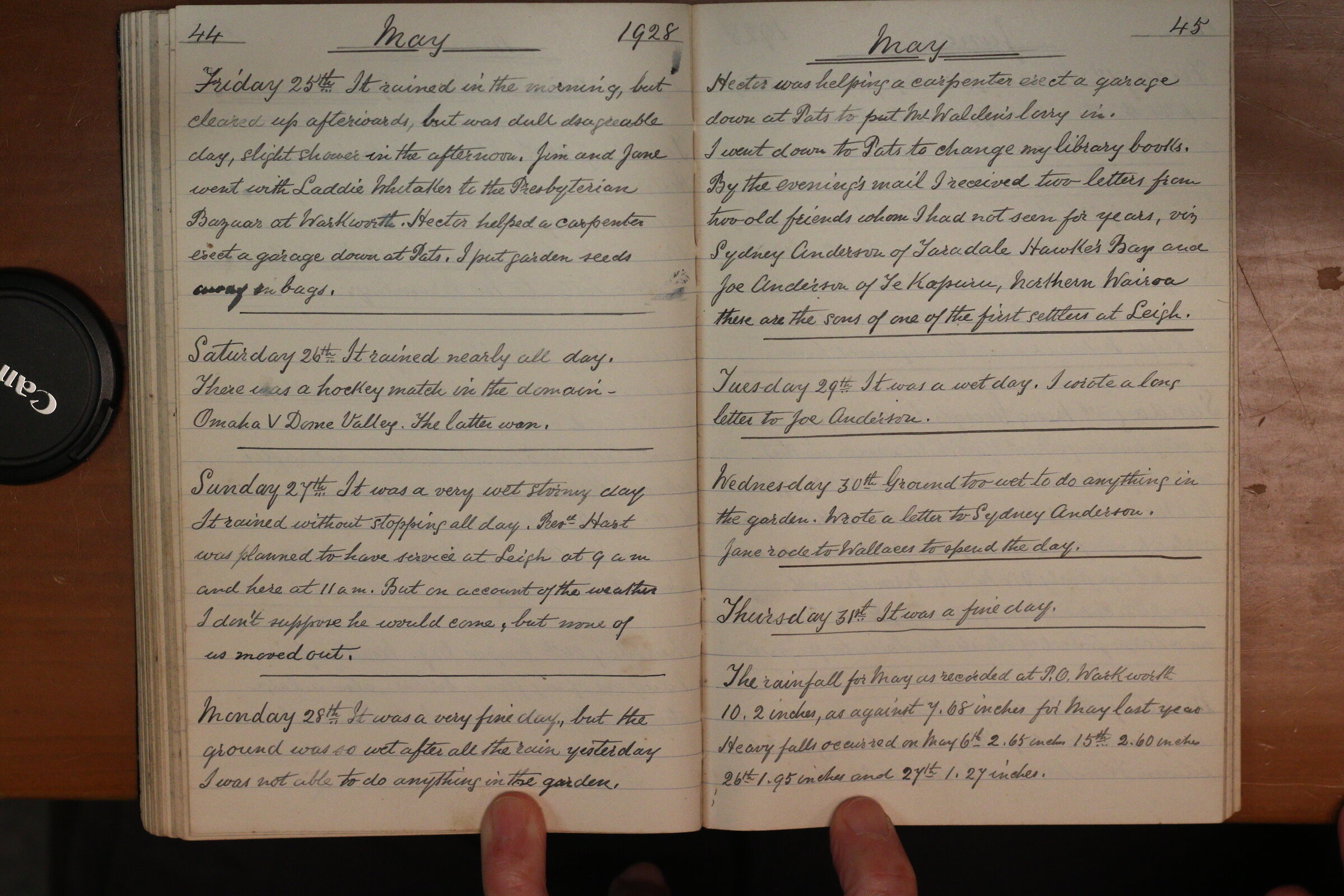 Original CS Clarke diary page