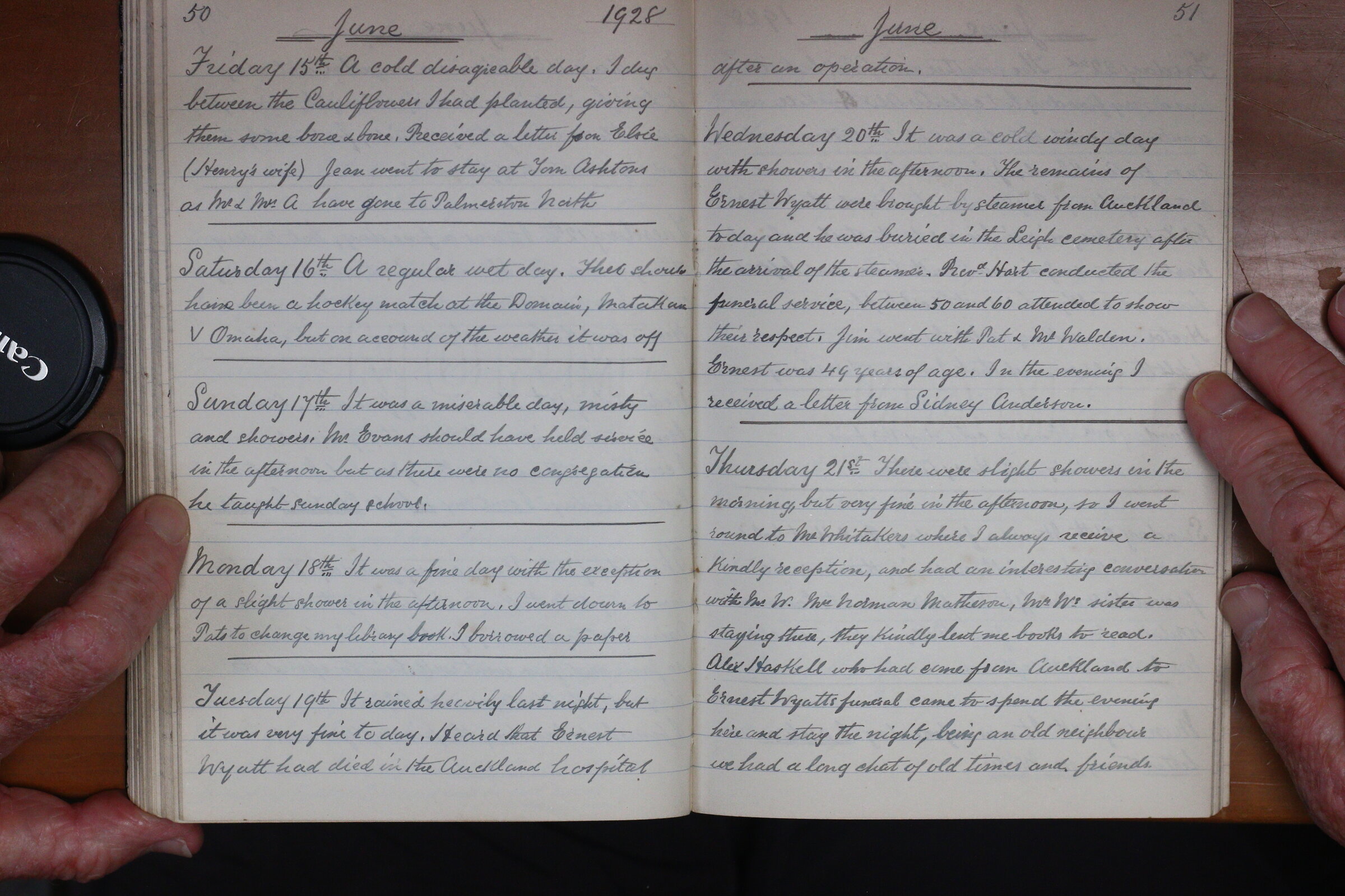 Original CS Clarke diary page