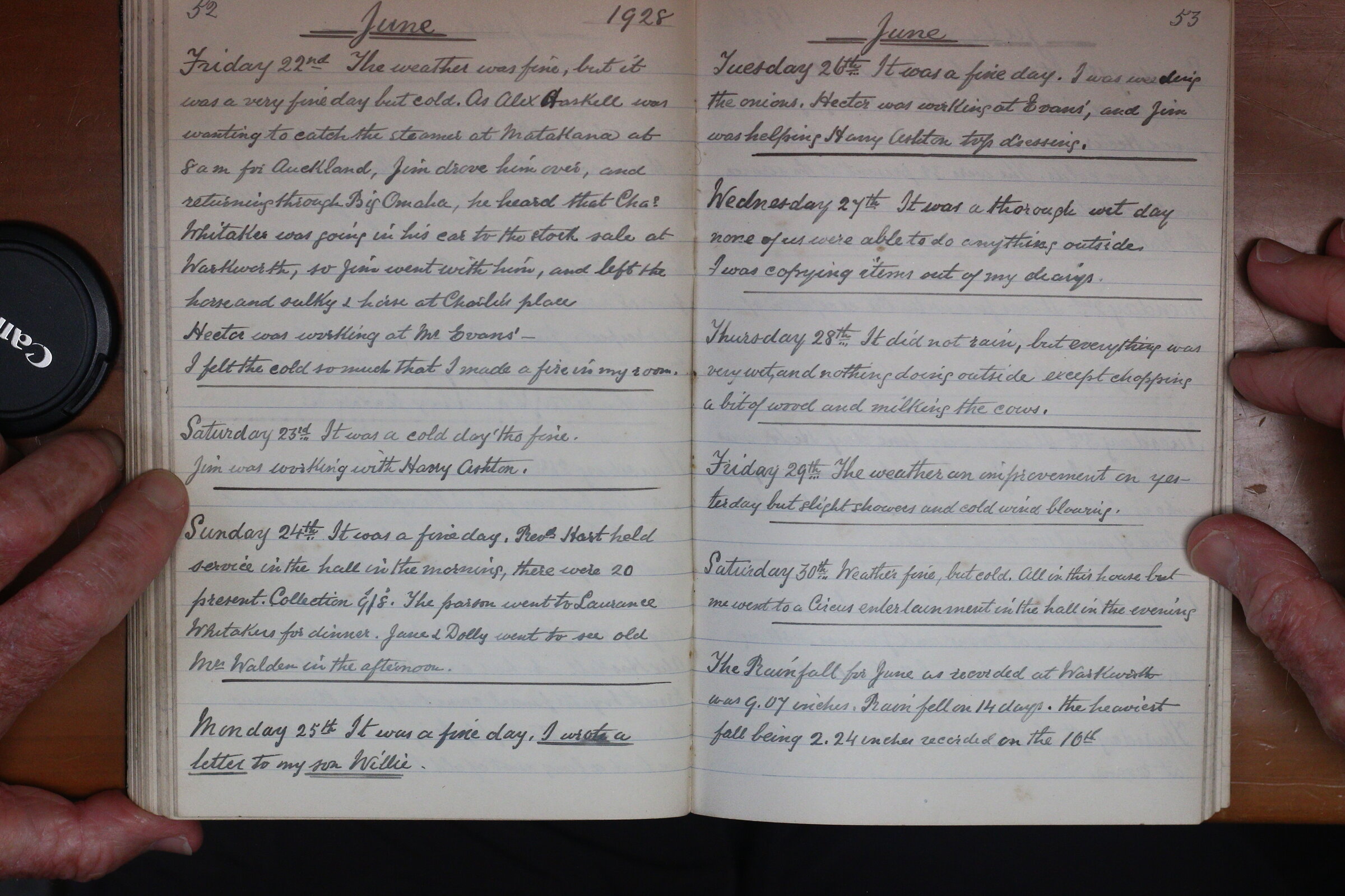 Original CS Clarke diary page