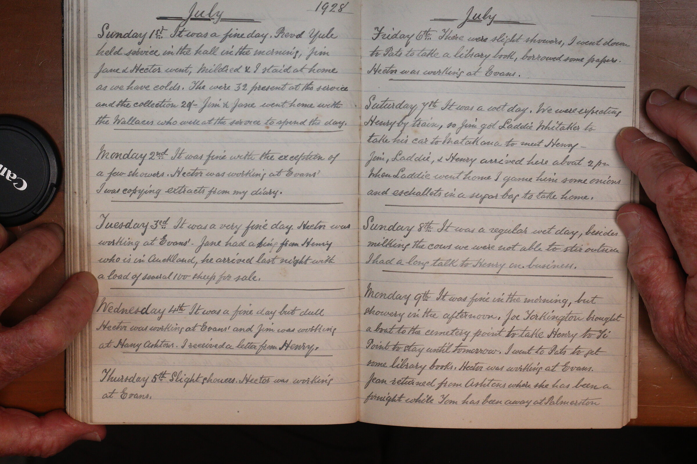 Original CS Clarke diary page