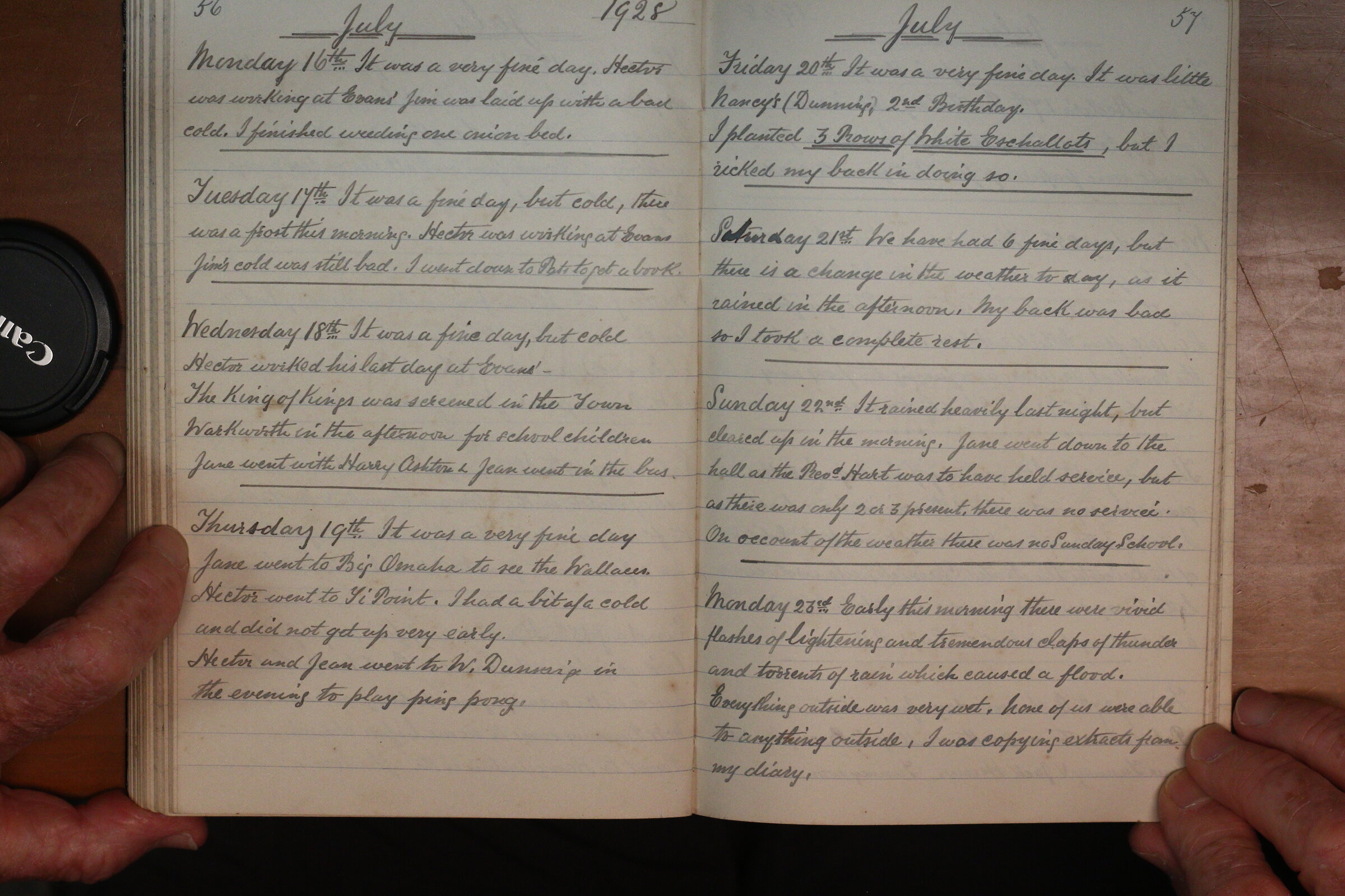 Original CS Clarke diary page