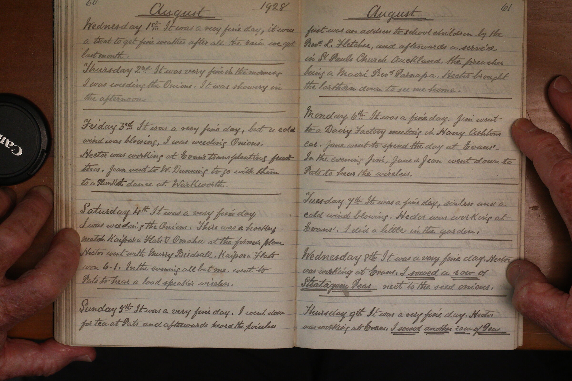 Original CS Clarke diary page