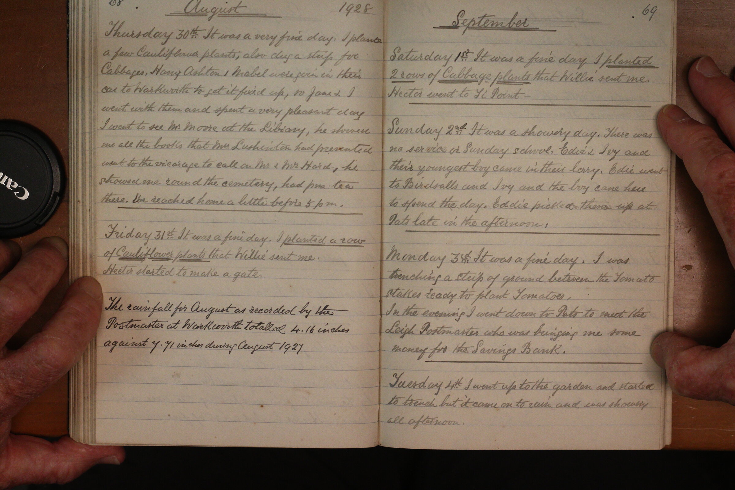 Original CS Clarke diary page