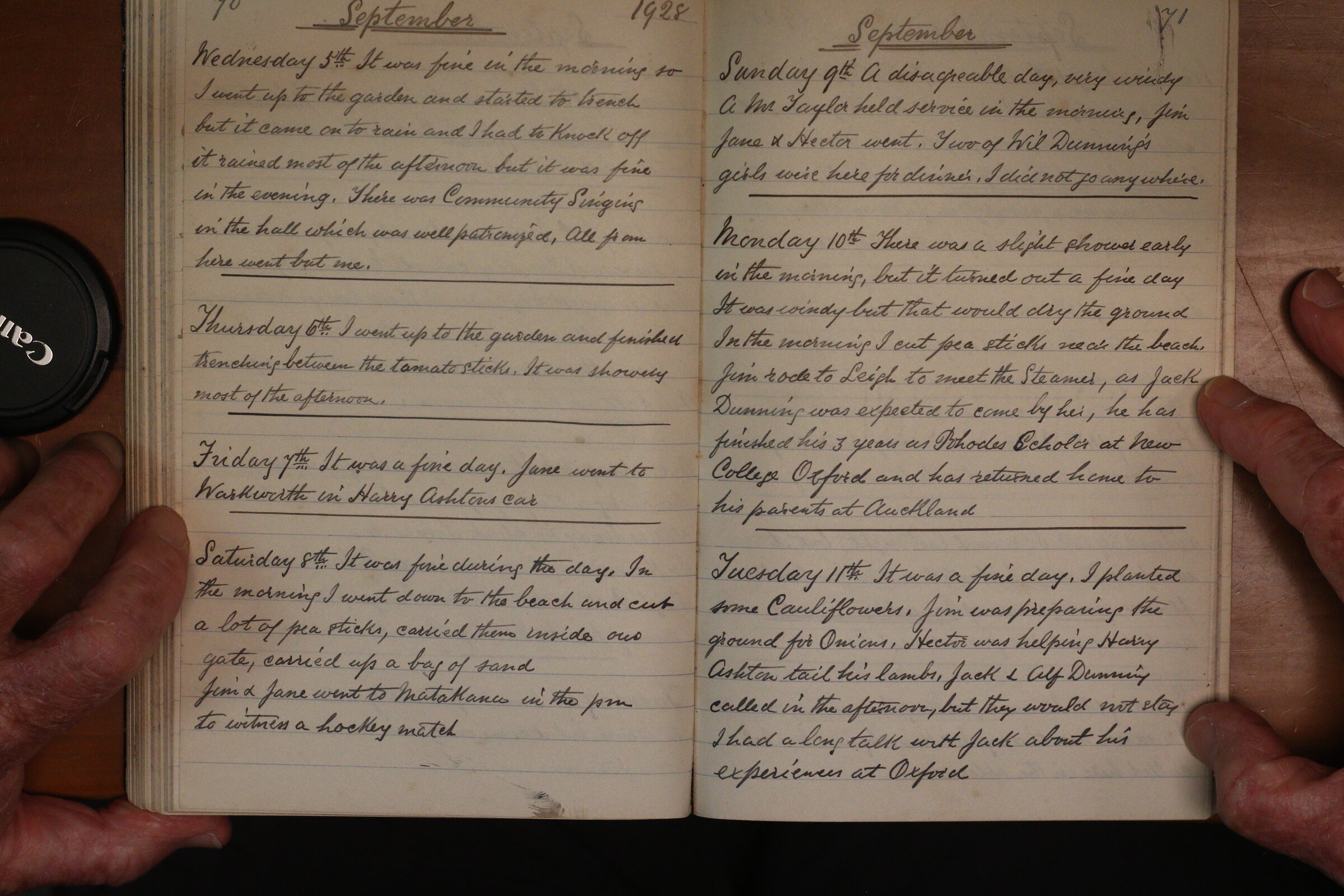 Original CS Clarke diary page