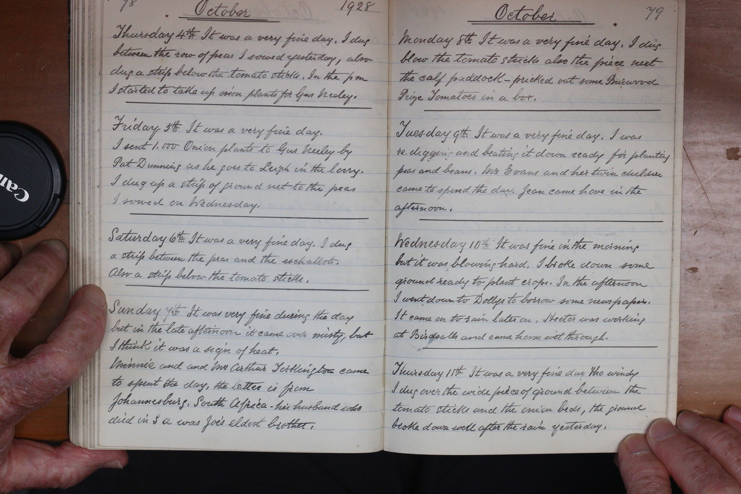 Original CS Clarke diary page