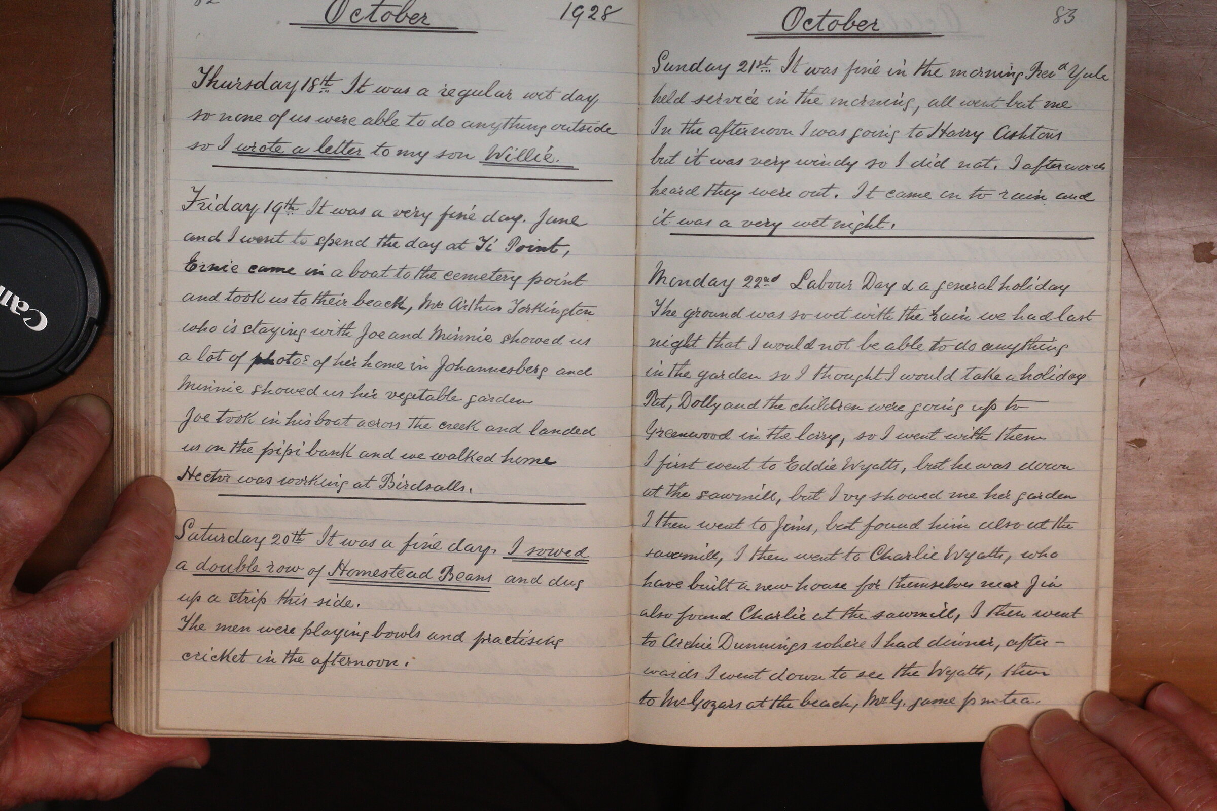 Original CS Clarke diary page