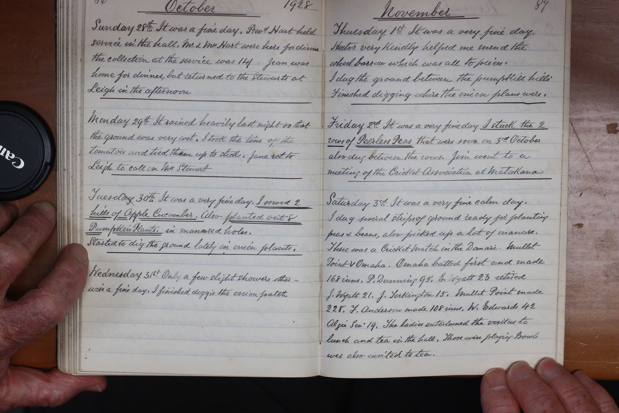 Original CS Clarke diary page