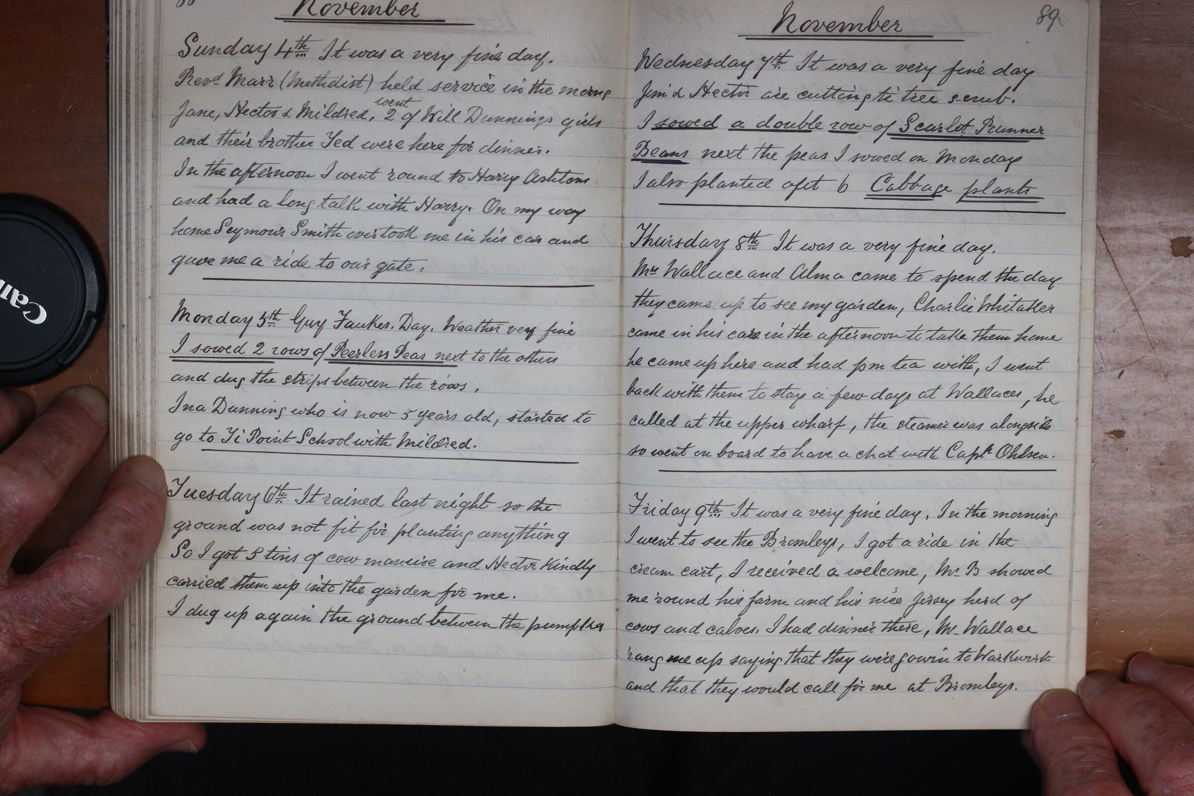 Original CS Clarke diary page