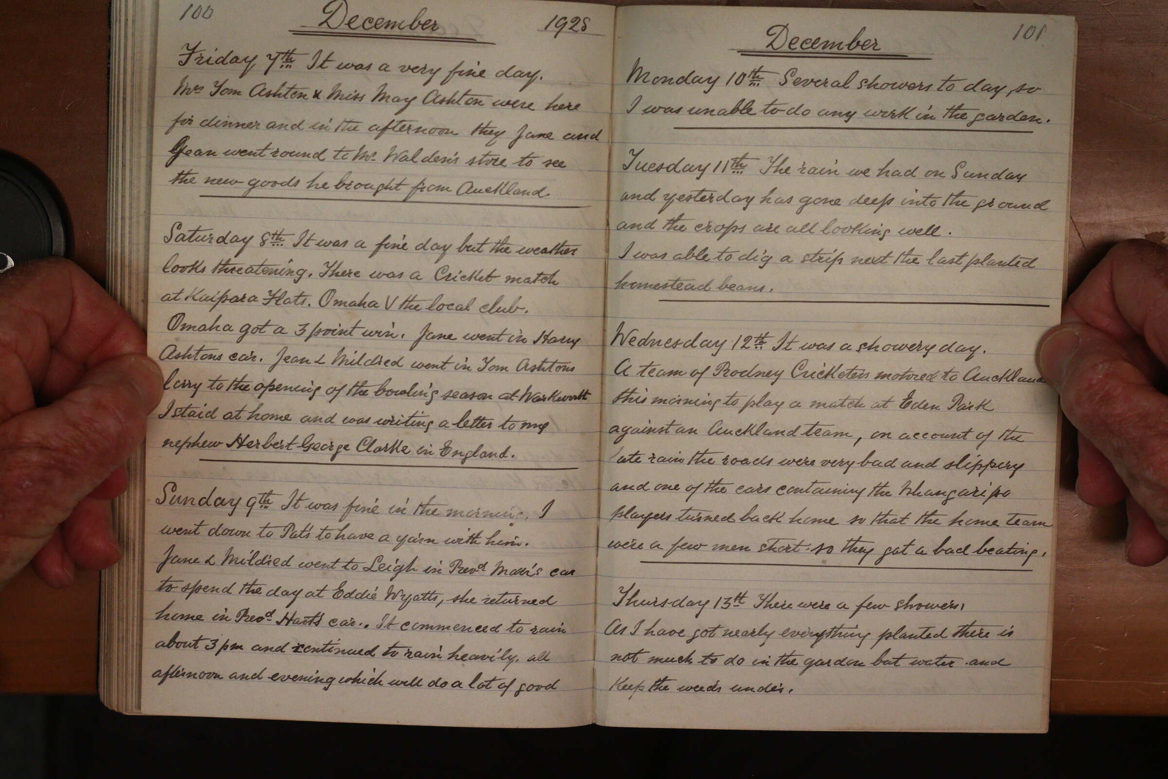 Original CS Clarke diary page