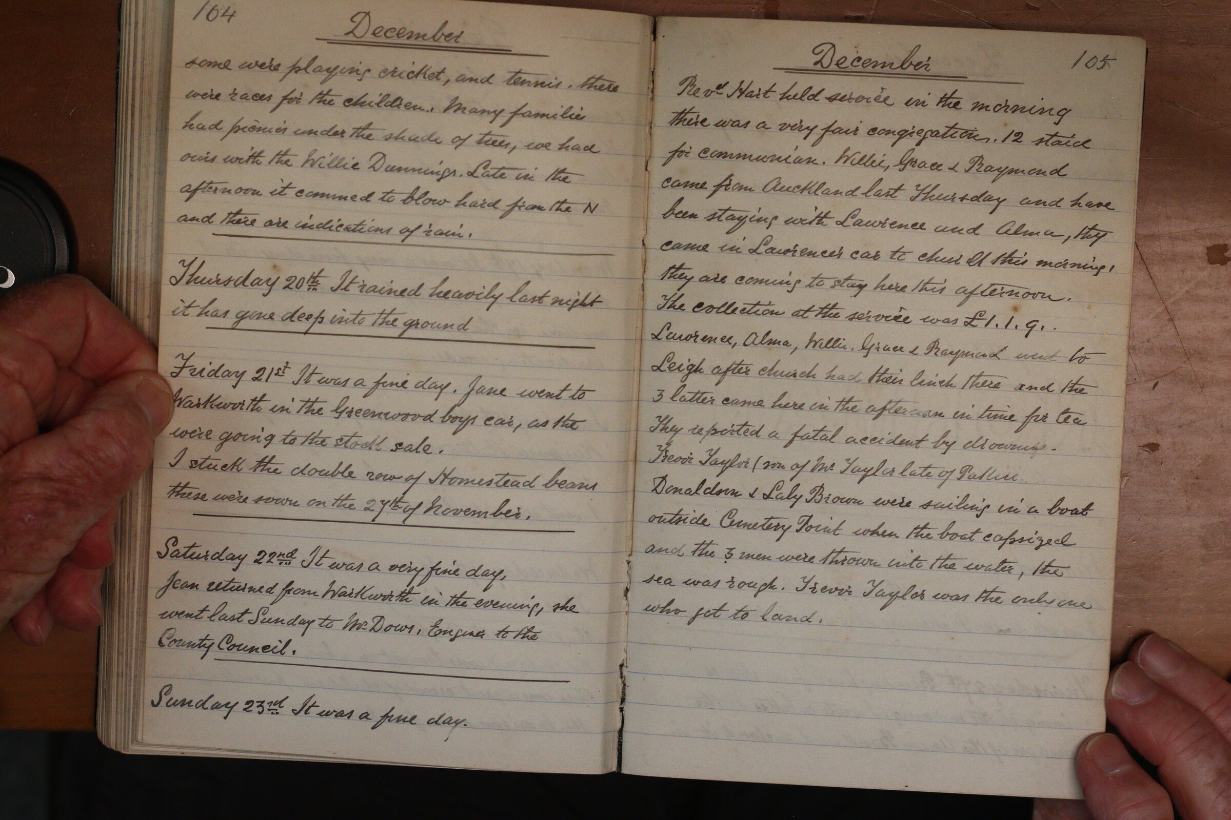 Original CS Clarke diary page