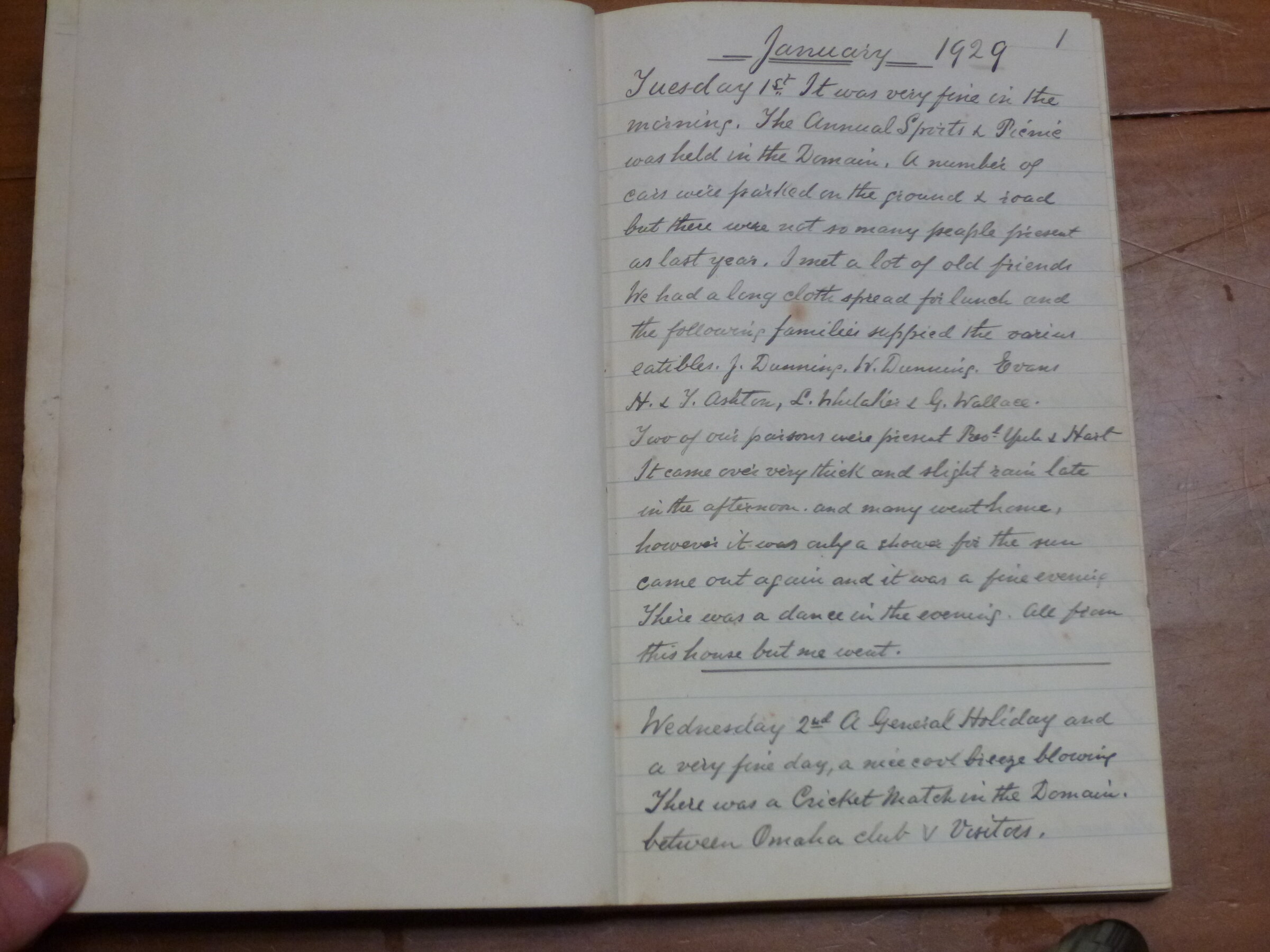Original CS Clarke diary page