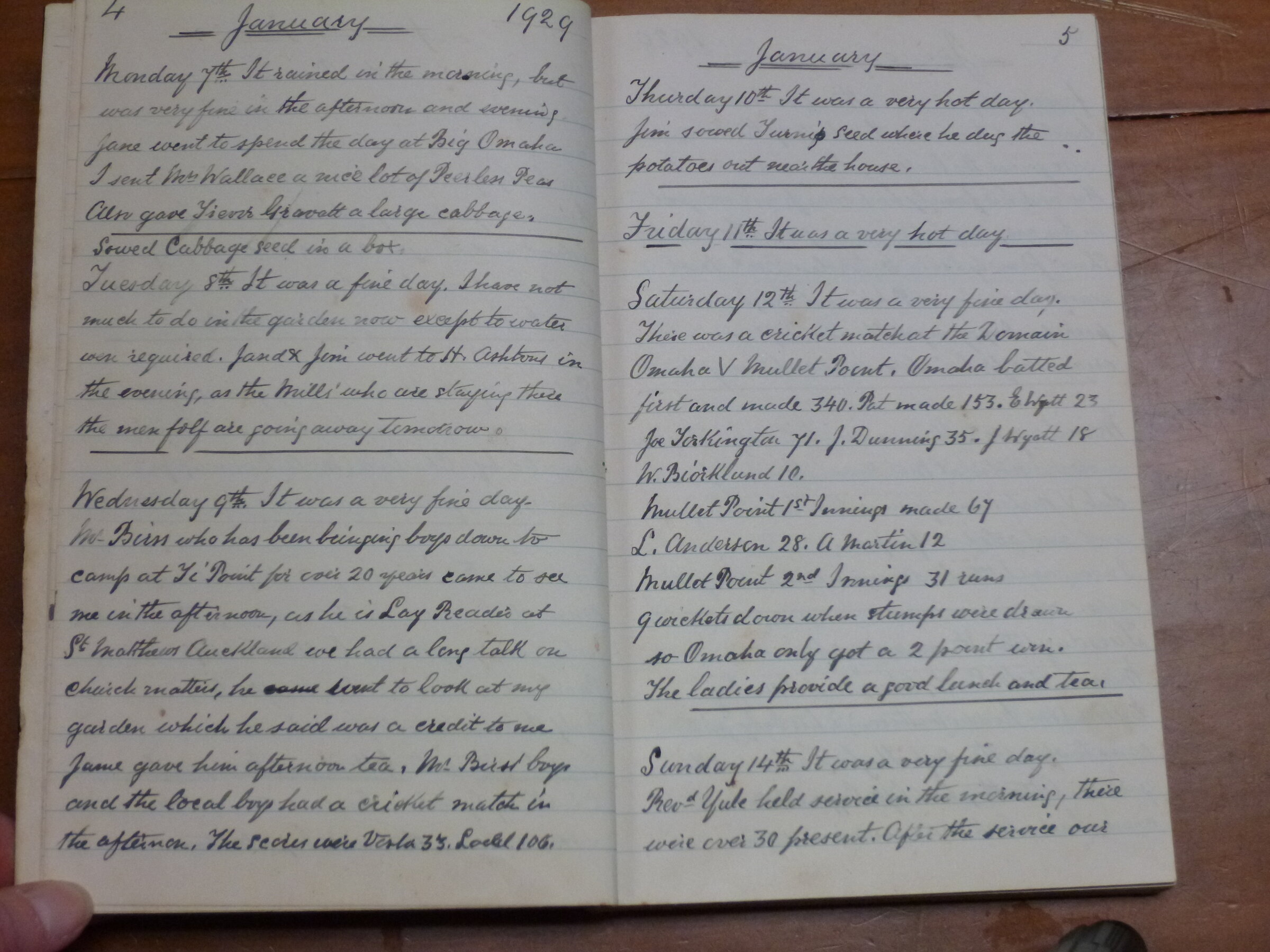 Original CS Clarke diary page