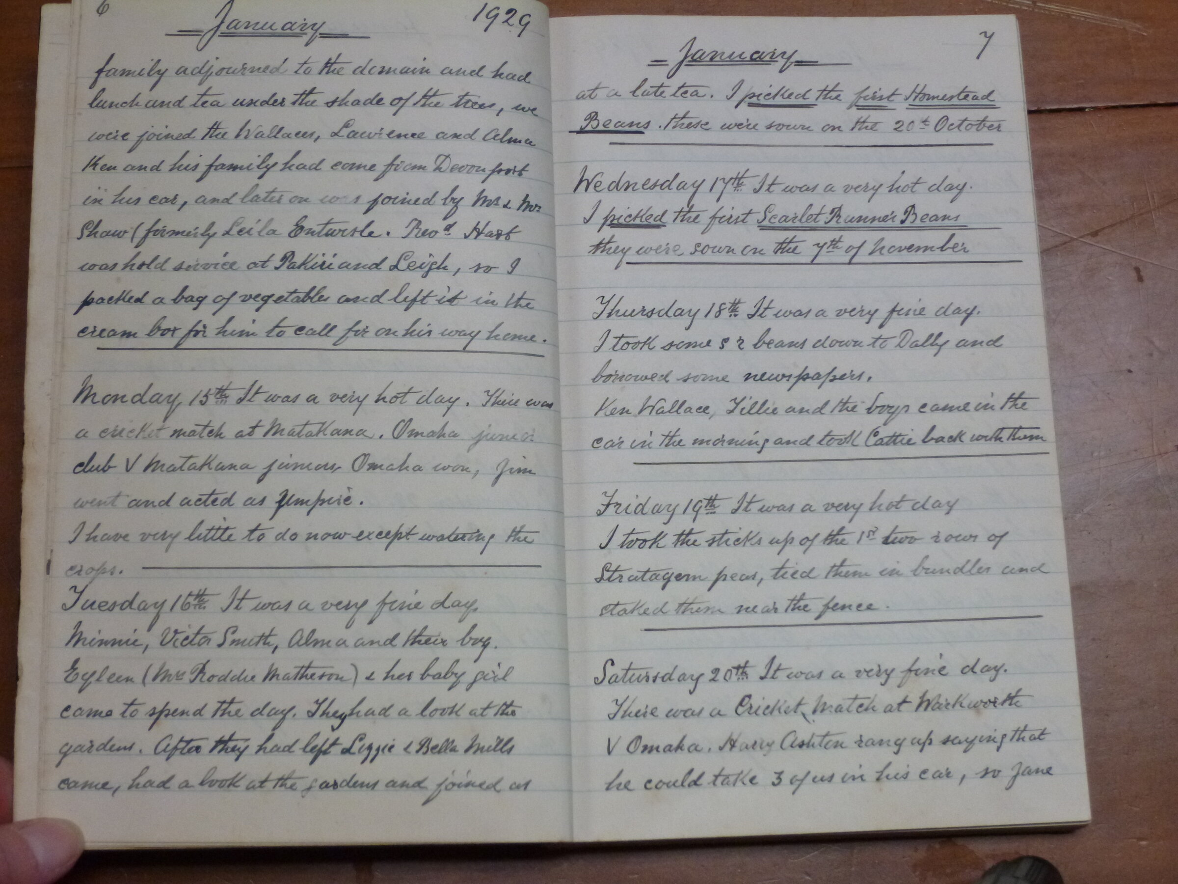 Original CS Clarke diary page