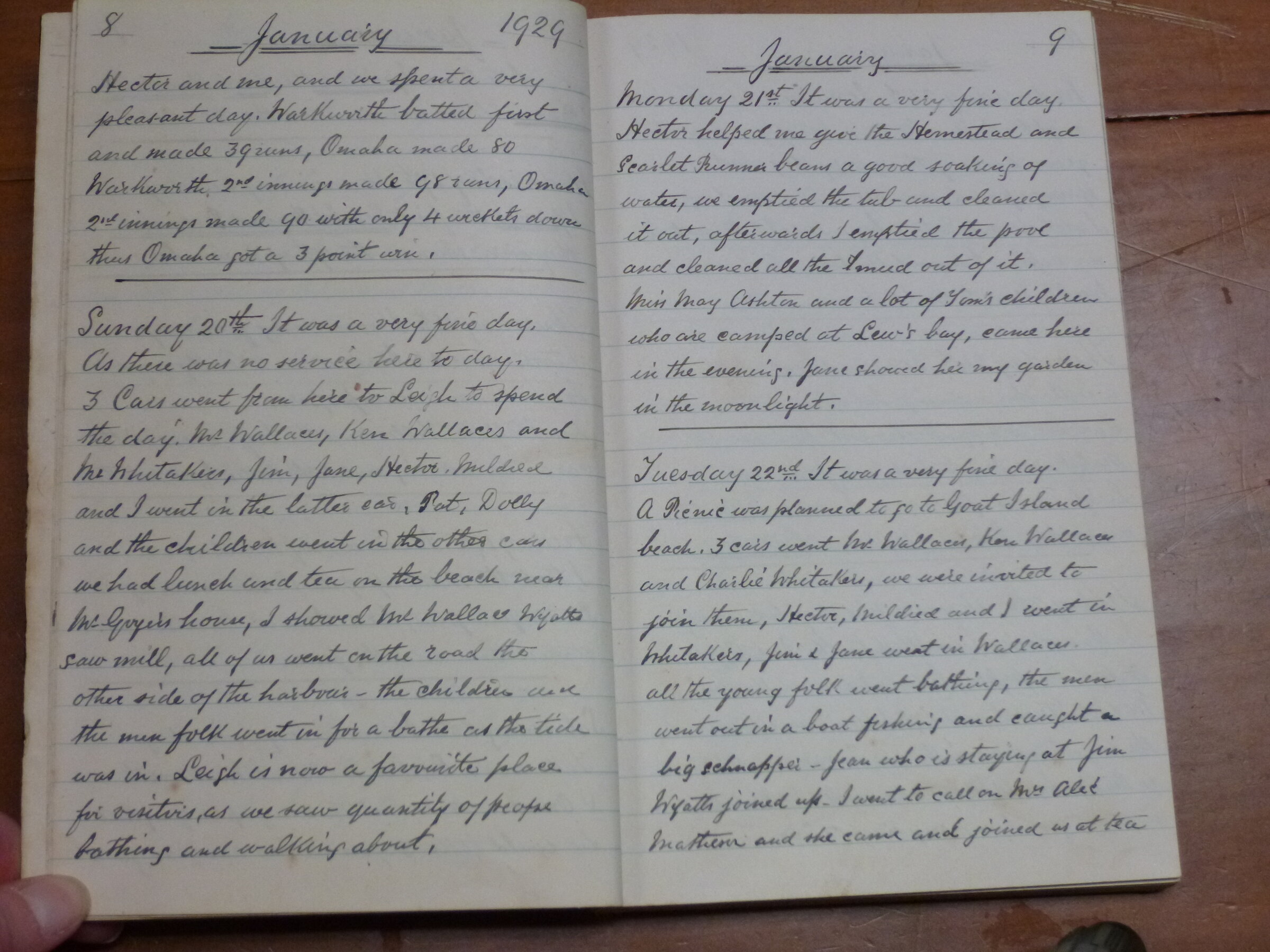 Original CS Clarke diary page