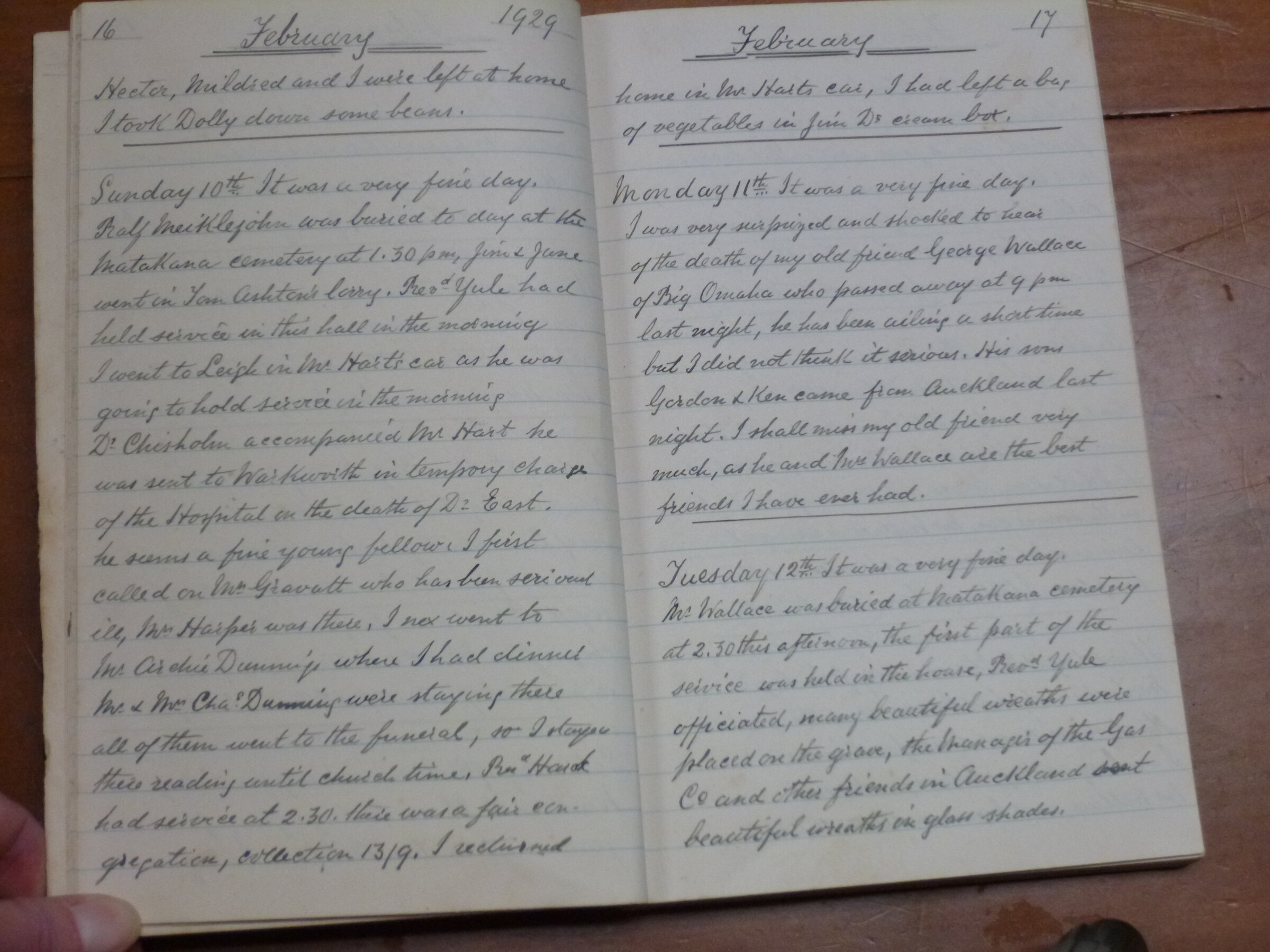 Original CS Clarke diary page