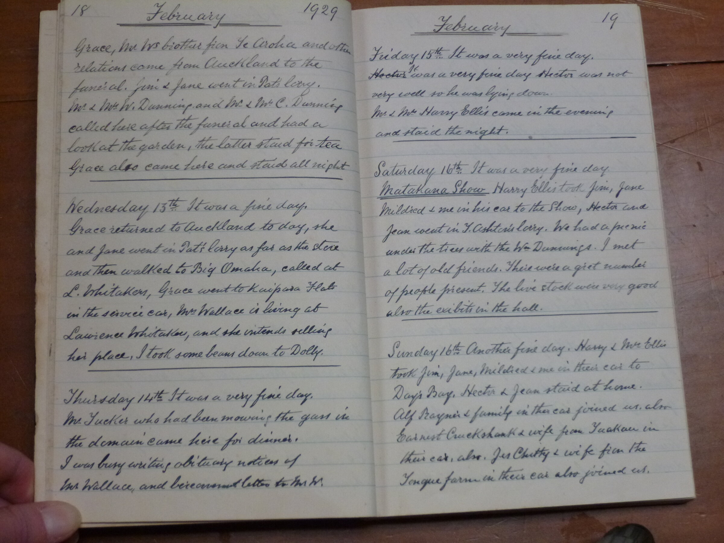 Original CS Clarke diary page
