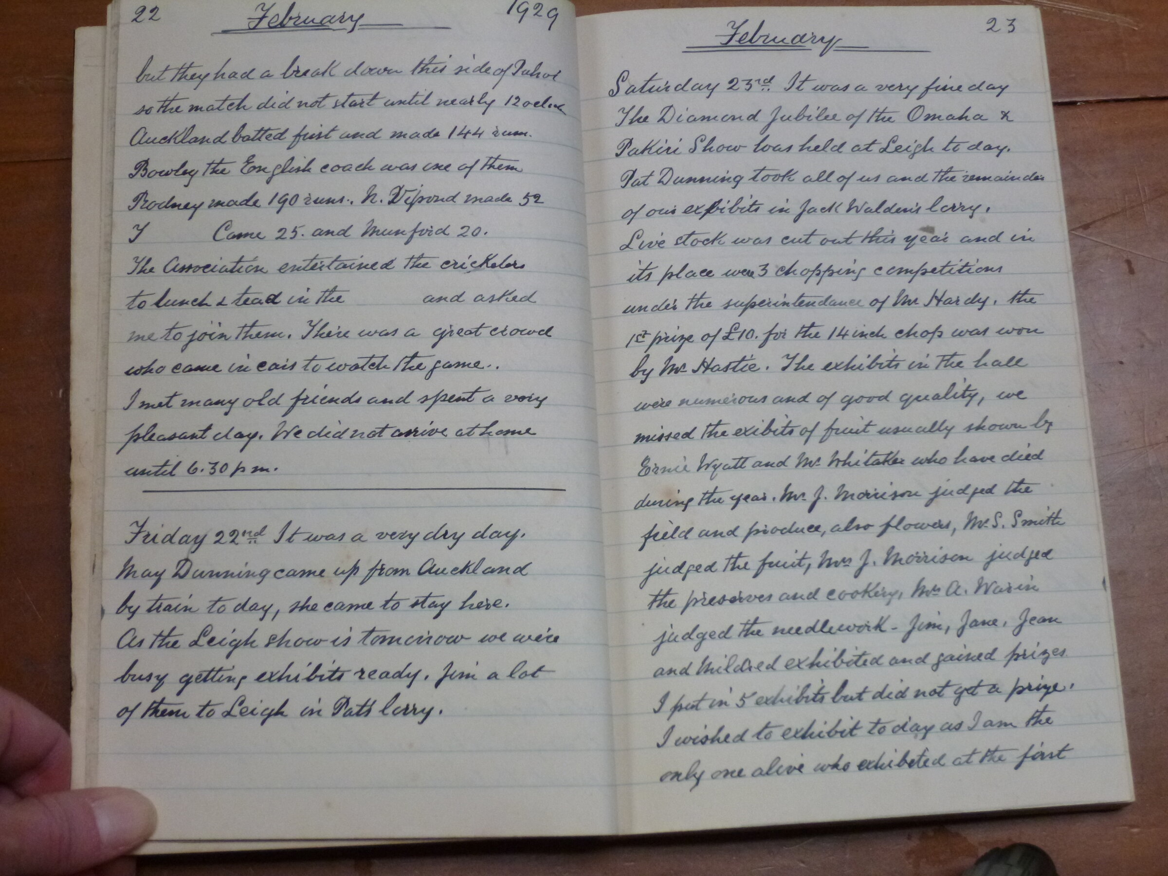 Original CS Clarke diary page
