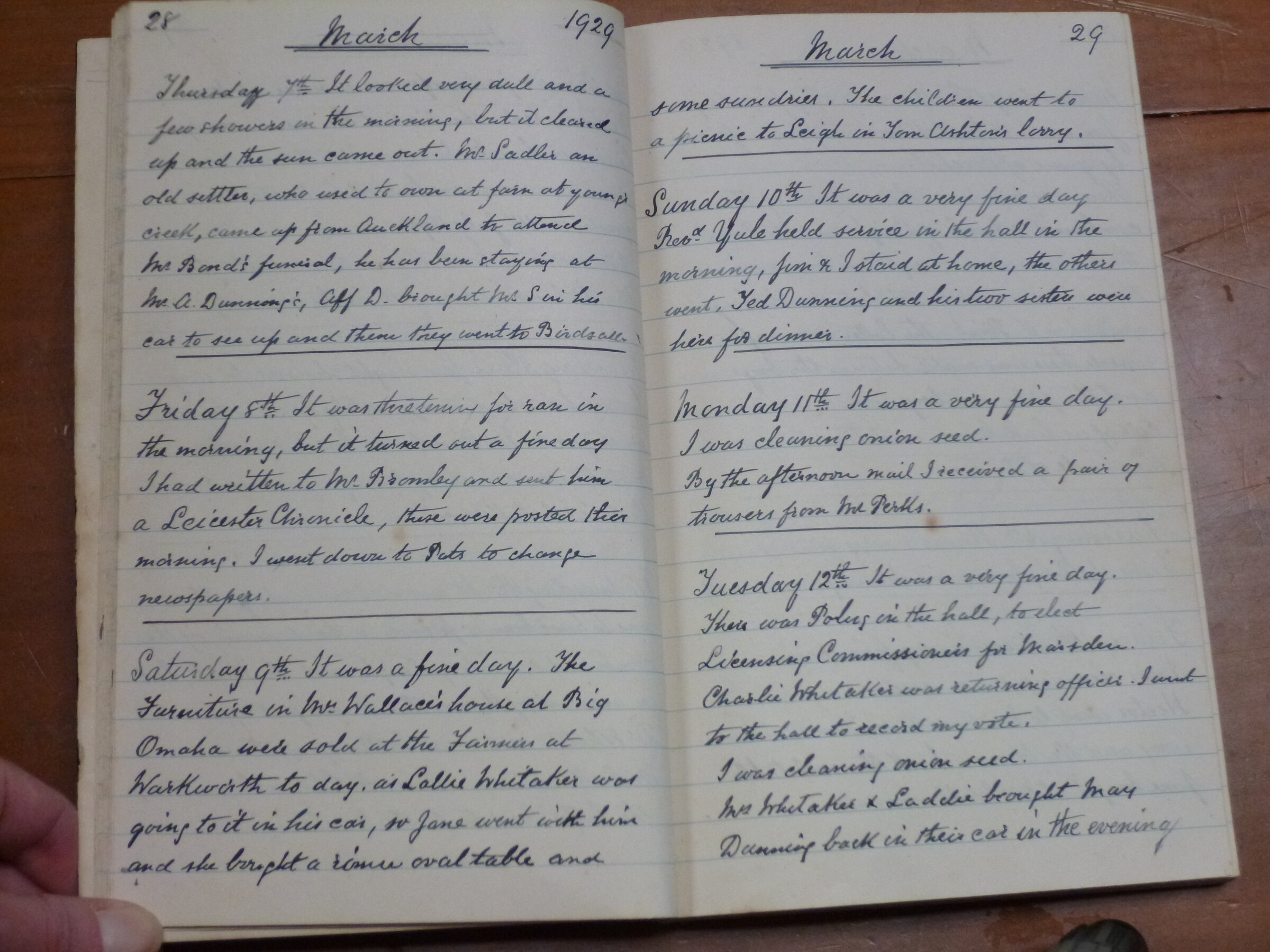 Original CS Clarke diary page